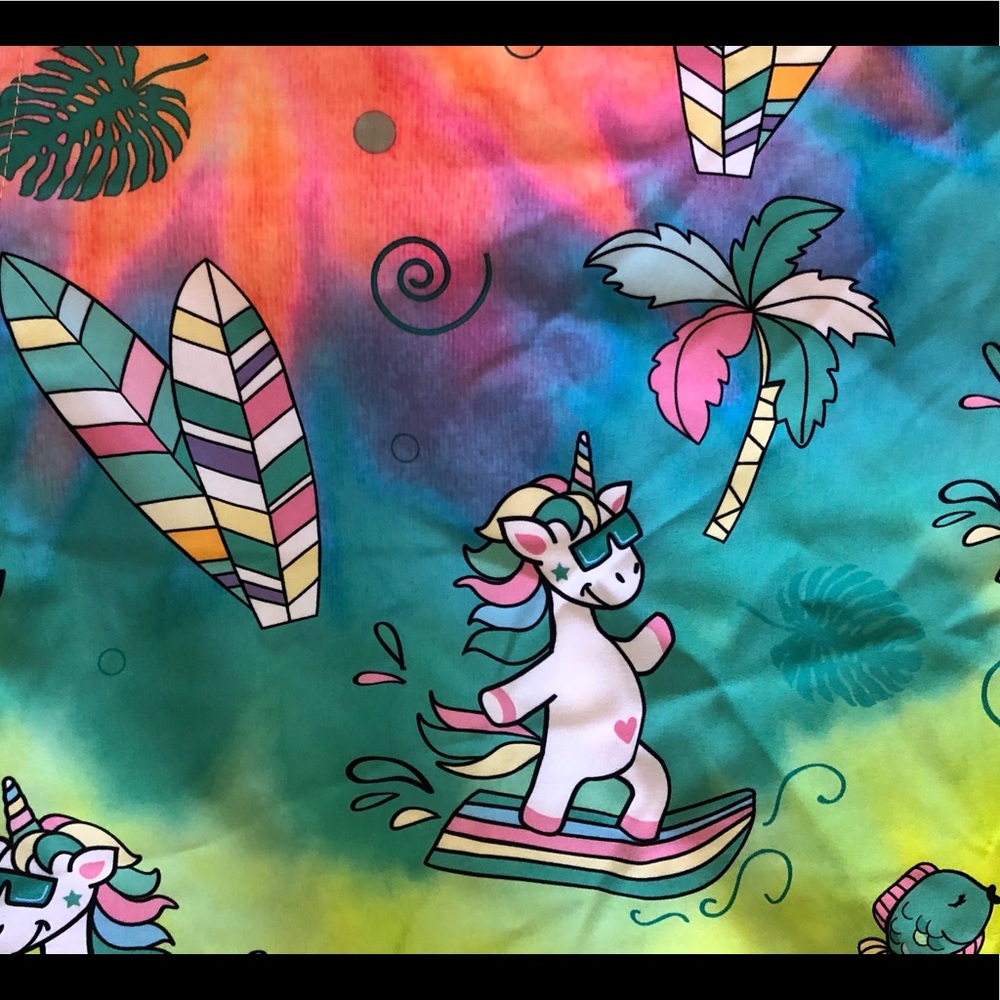 NWT Unicorn Rainbow Board Shorts Swim Trunks XL - Picture 5 of 5